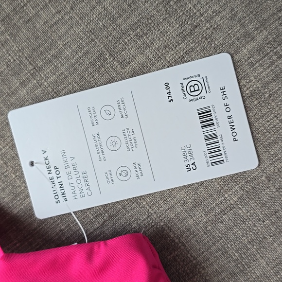 Athleta Hot Pink Bikini Top - Picture 3 of 6